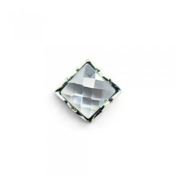 Pure White Square Titanium Earrings 