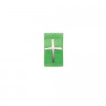 Distinguished Green Cross Earrings Titanium