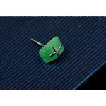 Distinguished Green Cross Earrings Titanium
