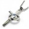Men's Pure Titanium Cross Necklace Pendant Chain (New) 06000
