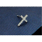 White Cross-shaped Titanium Earrings