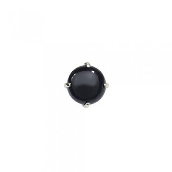 Beautiful Black Spherical Titanium Earrings