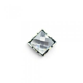 Pure White Square Titanium Earrings 