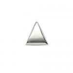 Shining Silver Triangular Titanium Earrings