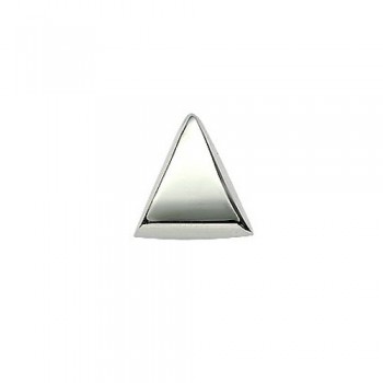 Shining Silver Triangular Titanium Earrings