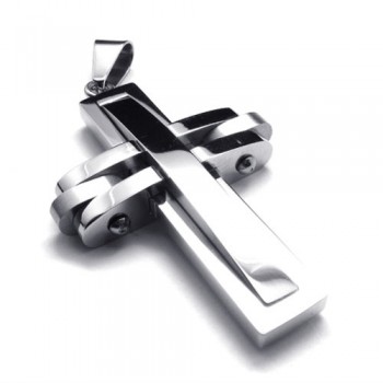 Rotatable Cross Titanium Pendant 18736