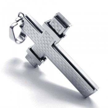 Fashion Cross Titanium Pendant (Silver) 18793