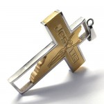 Jesus Cross Titanium Pendant (Golden) 18797