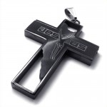 Jesus Cross Titanium Pendant (Black) 18798