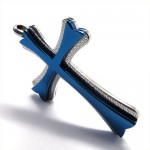 New Style Cross Titanium Pendant (Blue) 18809