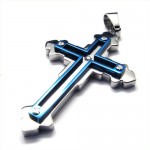 Fashion Cross Titanium Pendant (Blue) 18813