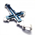 Fashion Cross Titanium Pendant (Blue) 18813