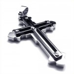 Fashion Cross Titanium Pendant (Black) 18816