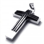 New style Weave Cross Titanium Pendant (Black) 18867