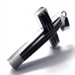 New style Weave Cross Titanium Pendant (Black) 18867