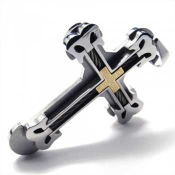 Fashion Sport Cross Titanium Pendant (Golden) 18991