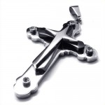 Three Layers Cross Titanium Pendant (Black) 19038