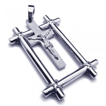 Fashion Jesus Cross Titanium Pendant 17435