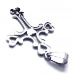 Sweet Heart Love Cross Titanium Pendant 17644