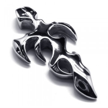 Fashion flame sword Cross Titanium Pendant 18355