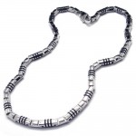 19.9 inch Titanium Silver cuboid Necklace 18218