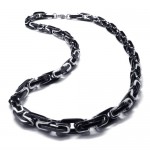 20.1 inch Titanium Silver Chain Shape Necklace 18365