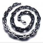 20.1 inch Titanium Silver Chain Shape Necklace 18365