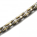 20.1 inch Titanium Golden Chain Shape Necklace 18366