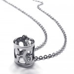 15.4 inch Titanium Hollow-out Necklace 18665