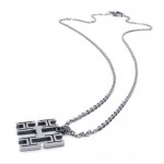 15.7 inch Titanium Silver Chains Necklace 18702