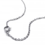 15.7 inch Titanium Silver Chains Necklace 18702