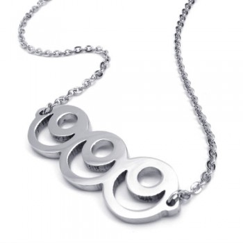 15.7 inch Titanium Silver Fashionable Necklace 18705