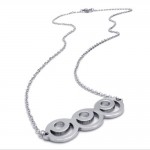 15.7 inch Titanium Silver Fashionable Necklace 18705