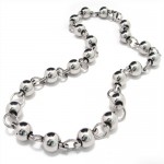 20.1 inch Titanium Beaded Necklace 8075