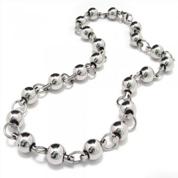 20.1 inch Titanium Beaded Necklace 8075