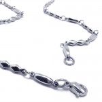 21.9 inch Titanium Silver Diamond Necklace 16901