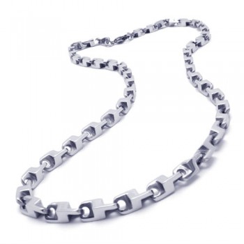 21.7 inch Titanium Silver Fine Necklace 17351