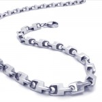 21.7 inch Titanium Silver Fine Necklace 17351
