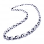 21.7 inch Titanium Silver Fine Necklace 17351
