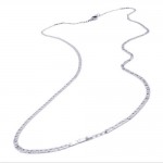 19.7 inch Titanium Silver Fine Necklace 17828