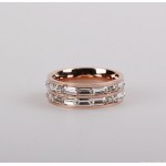 6mm Titanium & Gold Court Band Ring with Diamonds