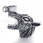 Classical Wolf Head Titanium Pendant 20105