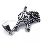 Classical Wolf Head Titanium Pendant 20105