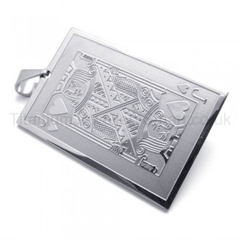 Silvery Playing Card Titanium Pendant(J) 20144