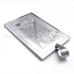 Silvery Playing Card Titanium Pendant(J) 20144