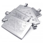 Silvery Playing Cards Titanium Pendants 20169