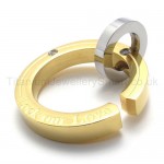 Fracture Ring Golden Titanium Pendant 20248
