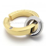 Fracture Ring Golden Titanium Pendant 20248