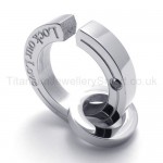 Fracture Ring Silvery Titanium Pendant 20250