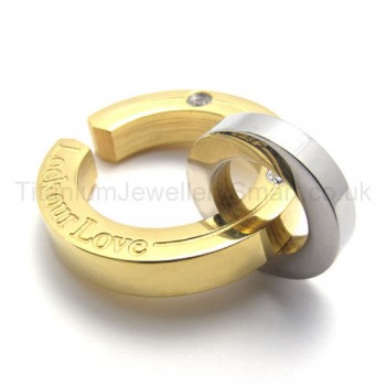 Fracture Ring Golden Titanium Pendant 20252